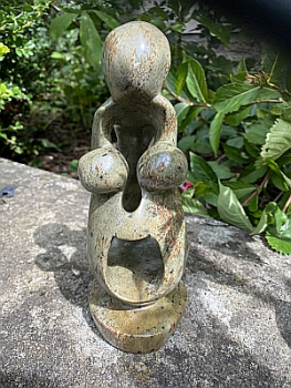 Shona Skulptur "Familie" aus Serpentin